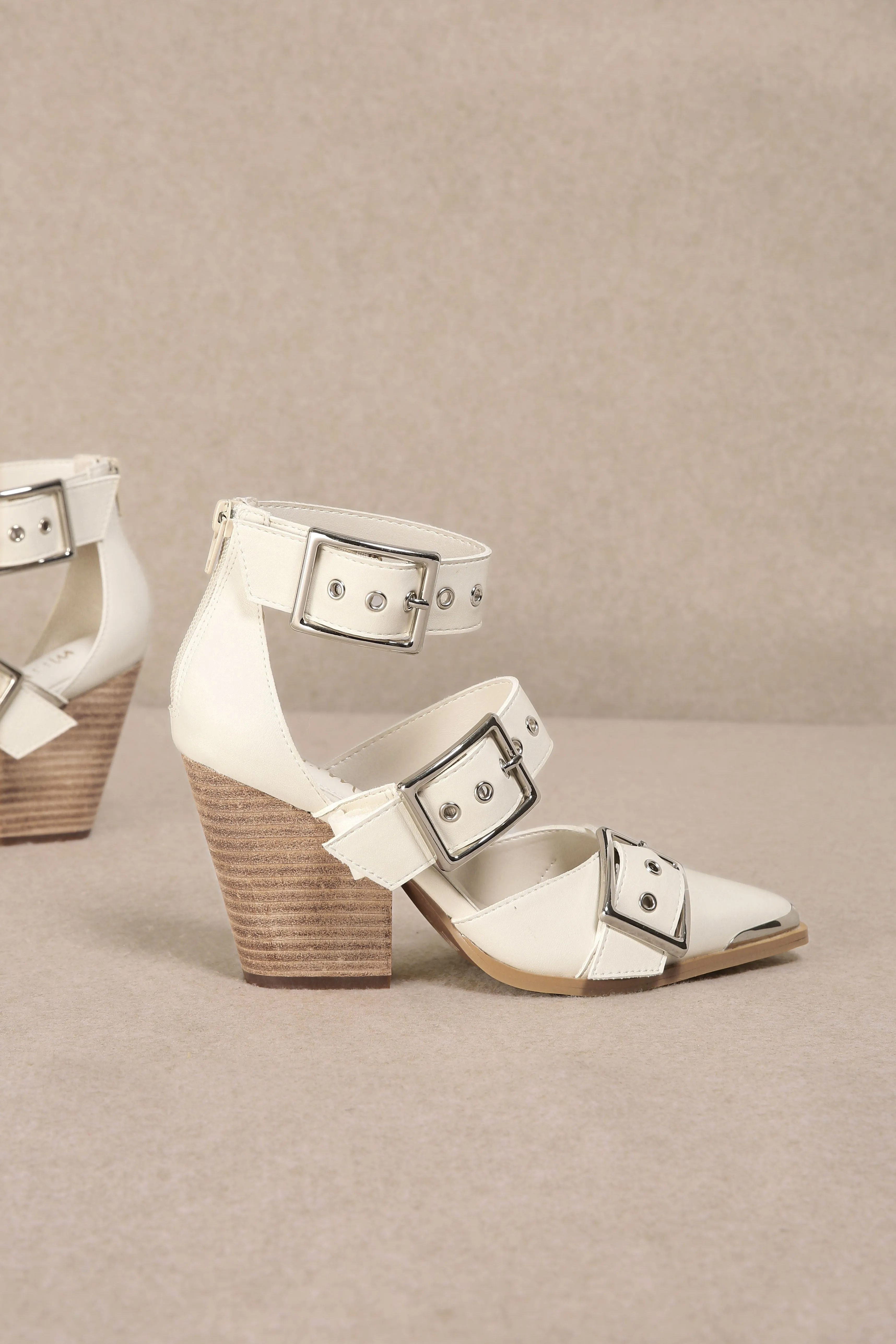 Katie Heels - White