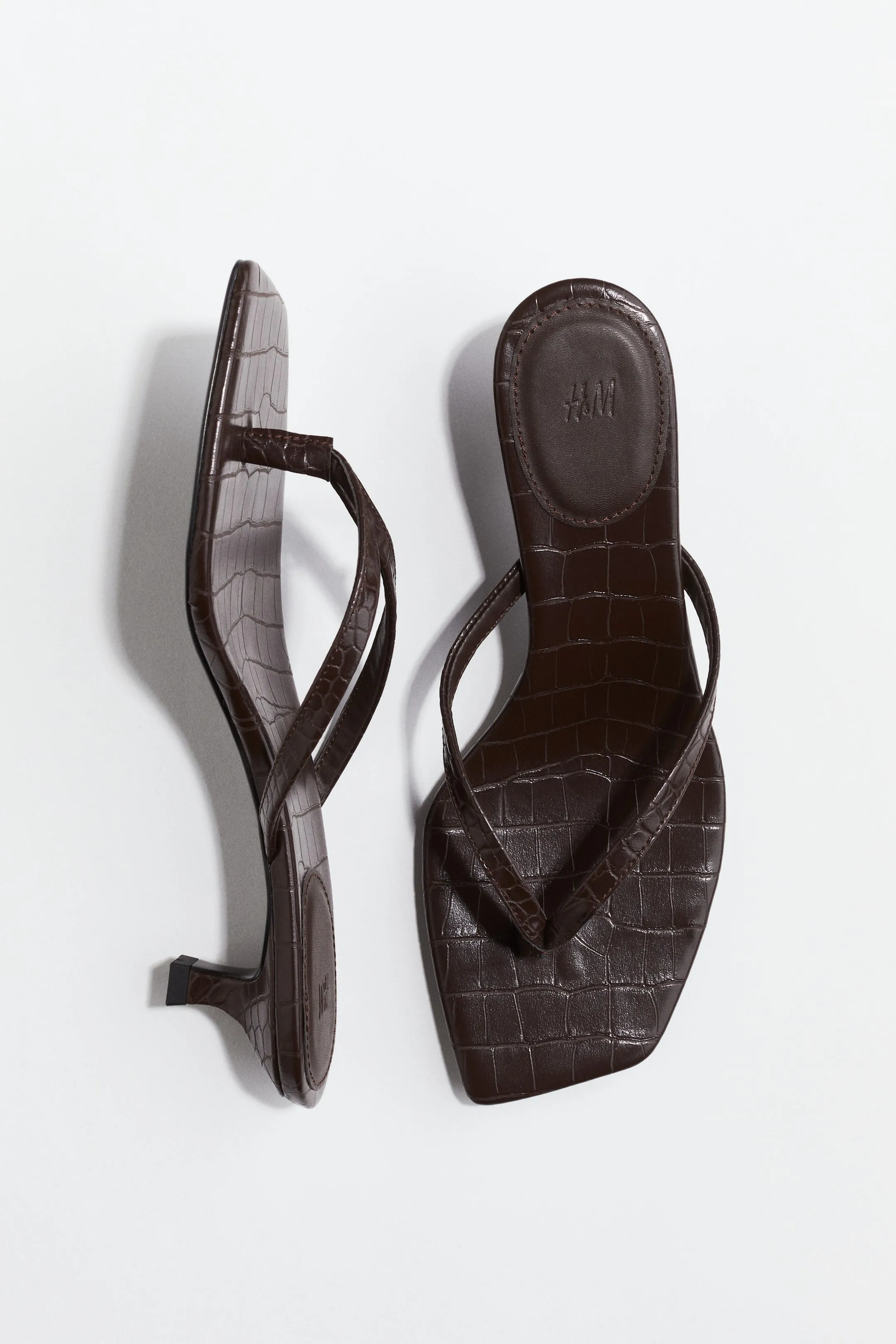 Kitten-heeled sandals