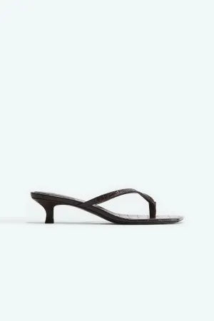 Kitten-heeled sandals