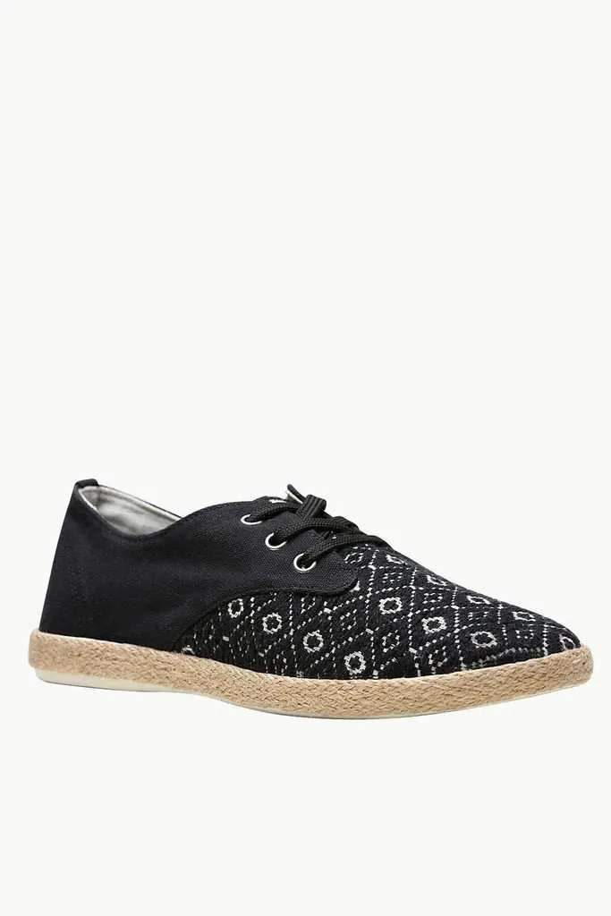 Lace Up Aztec Print Espadrilles