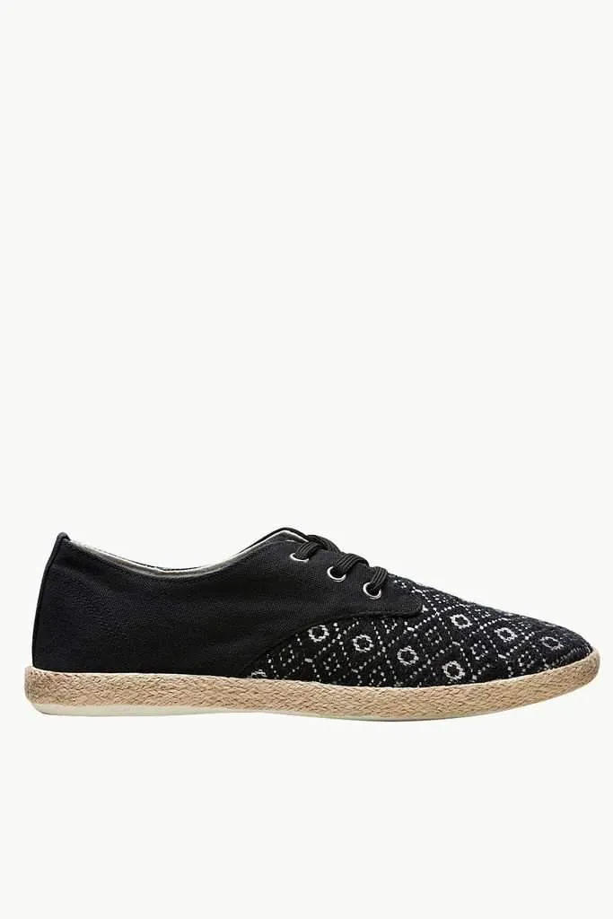 Lace Up Aztec Print Espadrilles