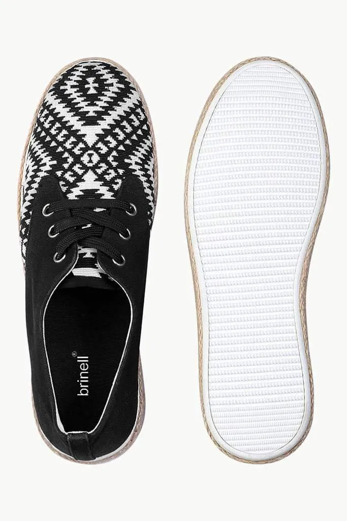 Lace Up Aztec Print Espadrilles