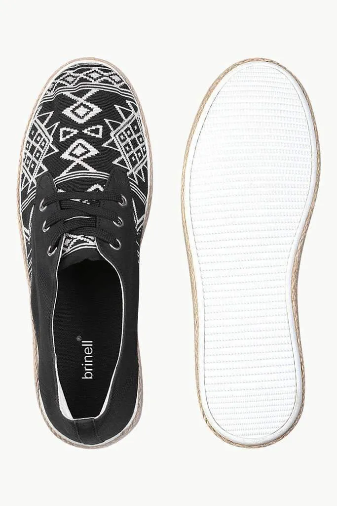 Lace Up Aztec Print Espadrilles
