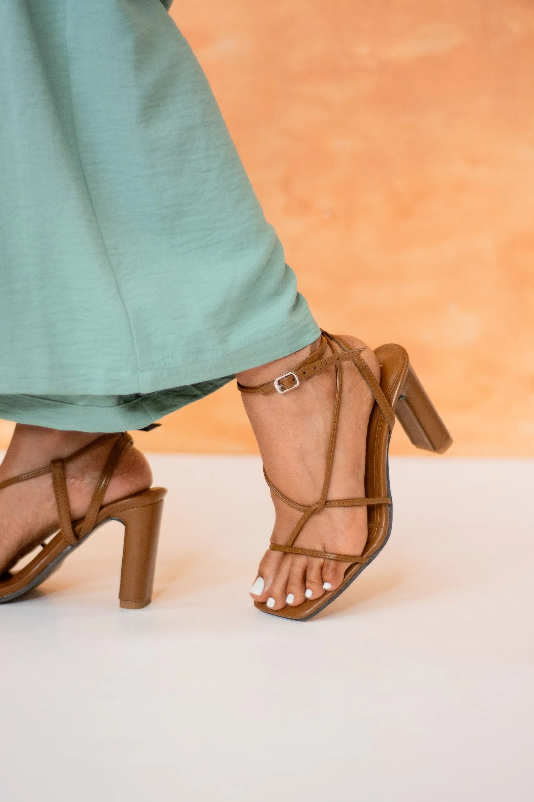 Lanthe Buckel Up Block Heels