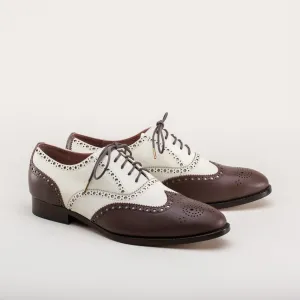 Lawrence Men's Vintage Spectator Shoes (Brown/Ivory)