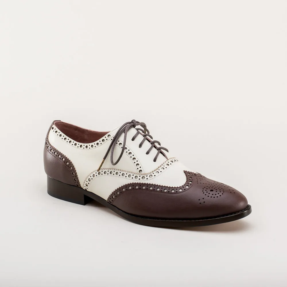 Lawrence Men's Vintage Spectator Shoes (Brown/Ivory)