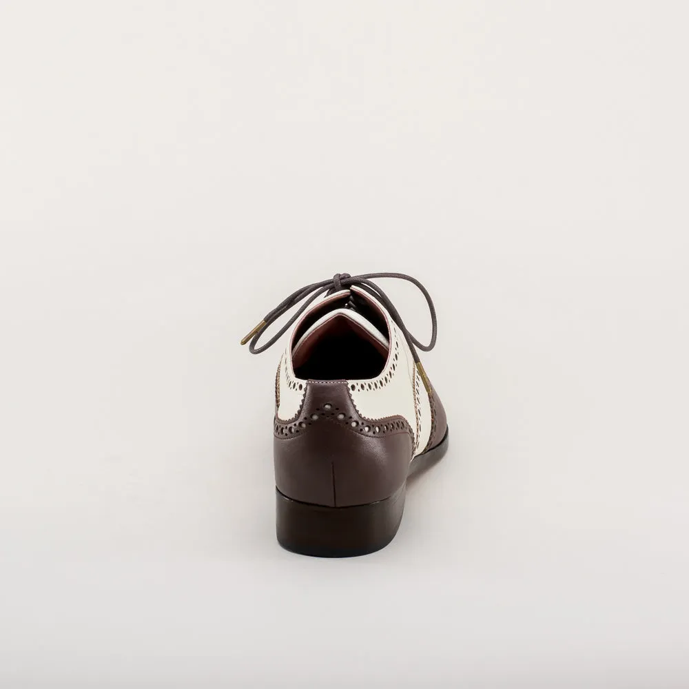 Lawrence Men's Vintage Spectator Shoes (Brown/Ivory)
