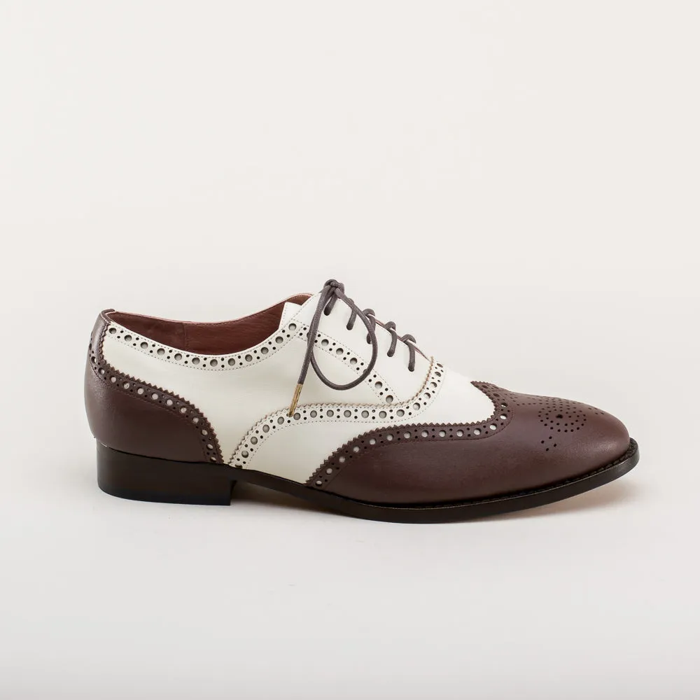 Lawrence Men's Vintage Spectator Shoes (Brown/Ivory)