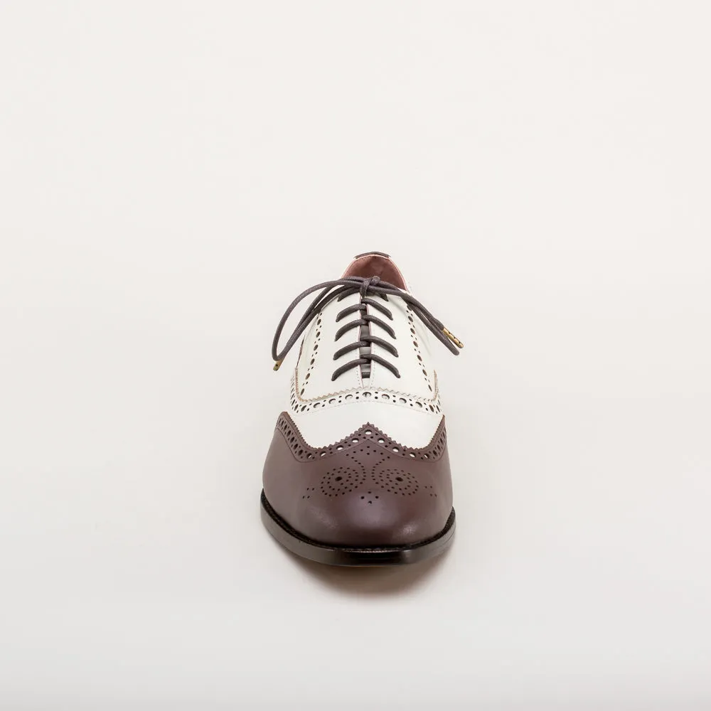Lawrence Men's Vintage Spectator Shoes (Brown/Ivory)