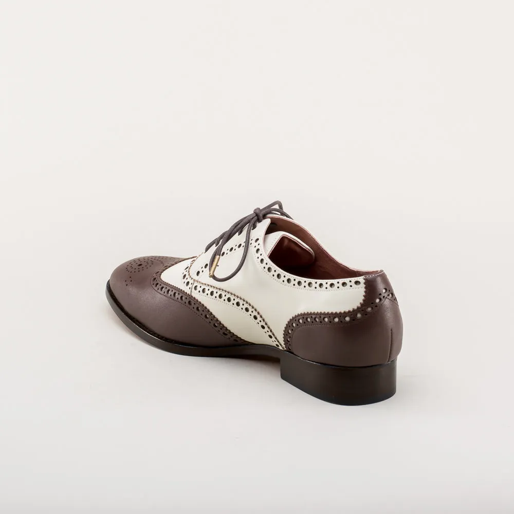 Lawrence Men's Vintage Spectator Shoes (Brown/Ivory)