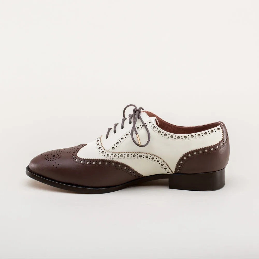 Lawrence Men's Vintage Spectator Shoes (Brown/Ivory)