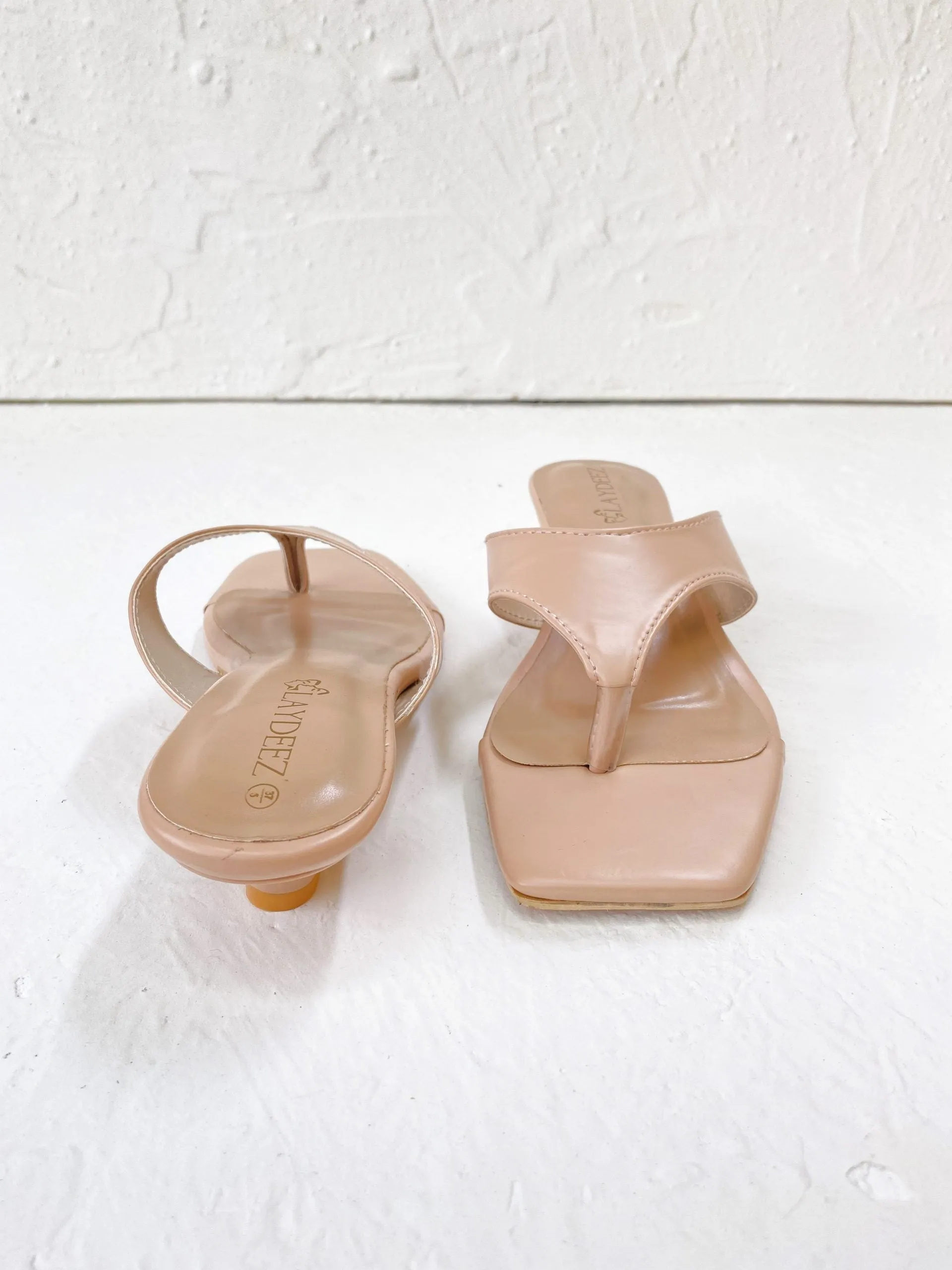 Layla Square Toe Kitten Heels