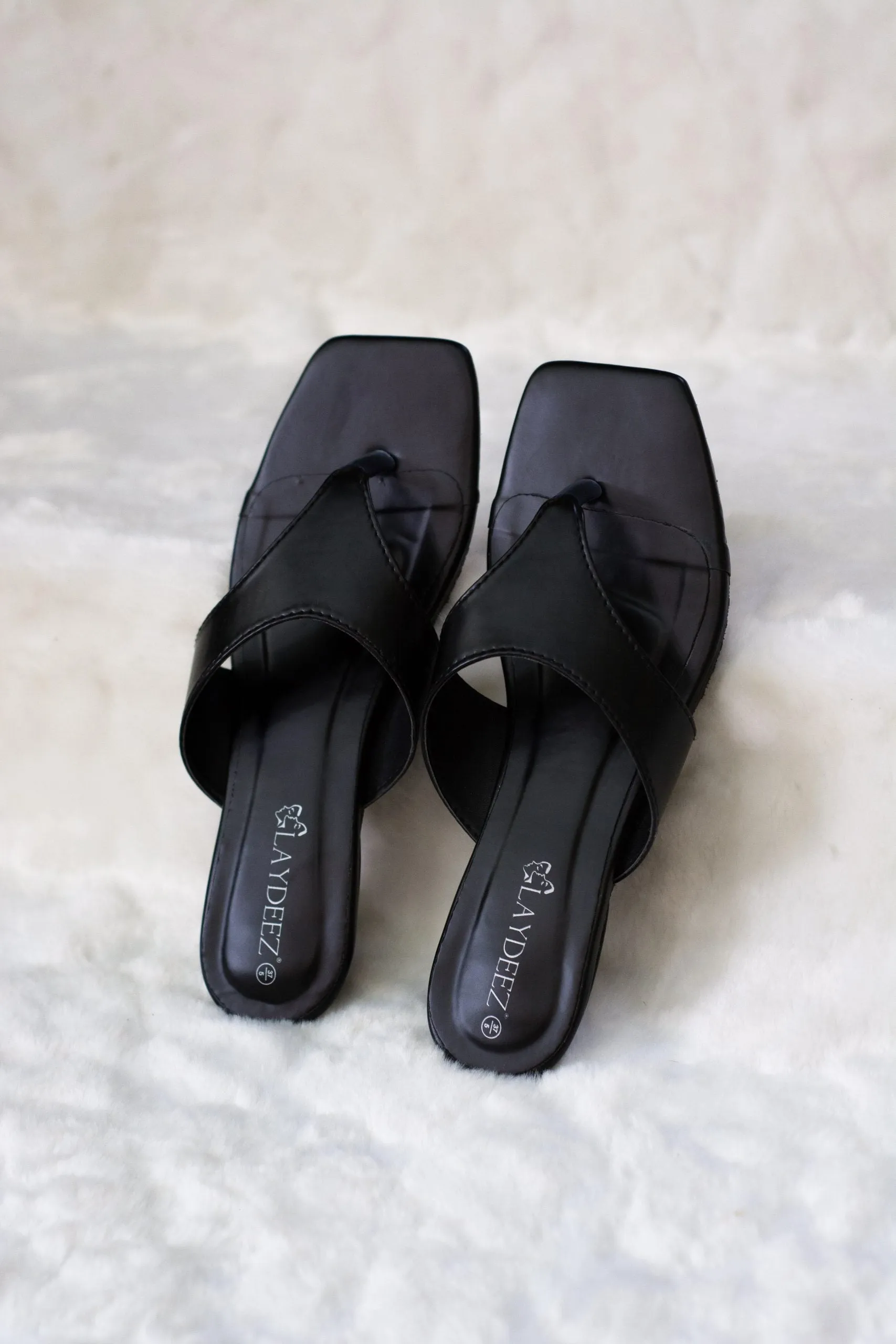 Layla Square Toe Kitten Heels