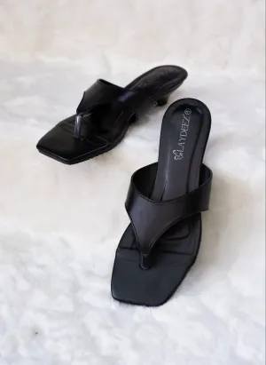Layla Square Toe Kitten Heels