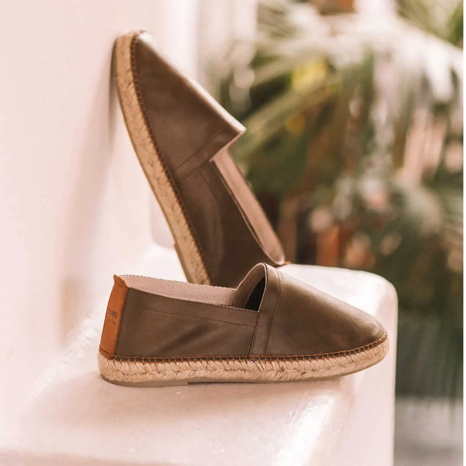 Leather Flat Espadrille for Men - Marc