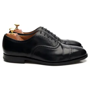 'Legate' Black Leather Oxford Semi Brogues UK 9.5 F