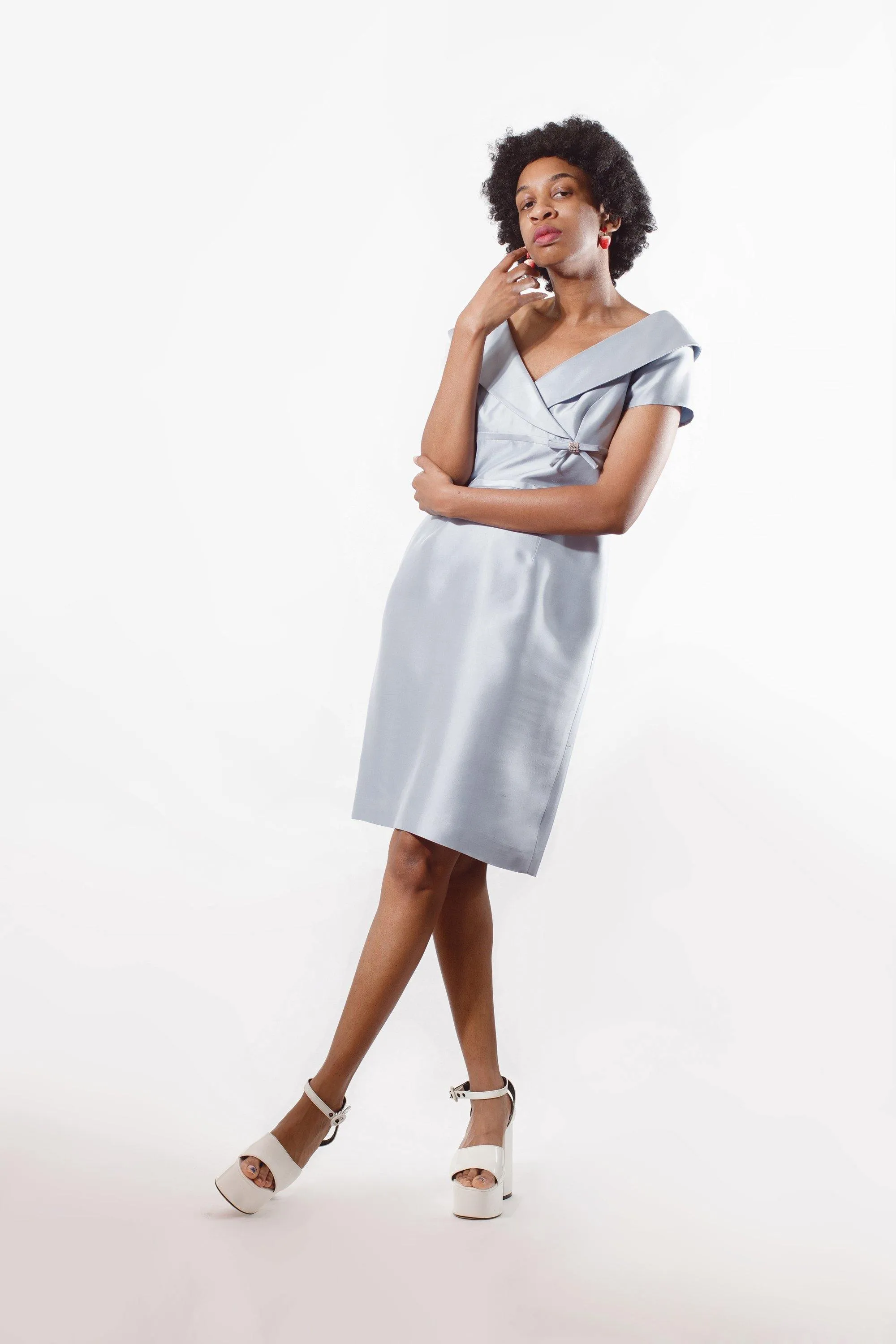 Lilac Purple Evening Midi Dress