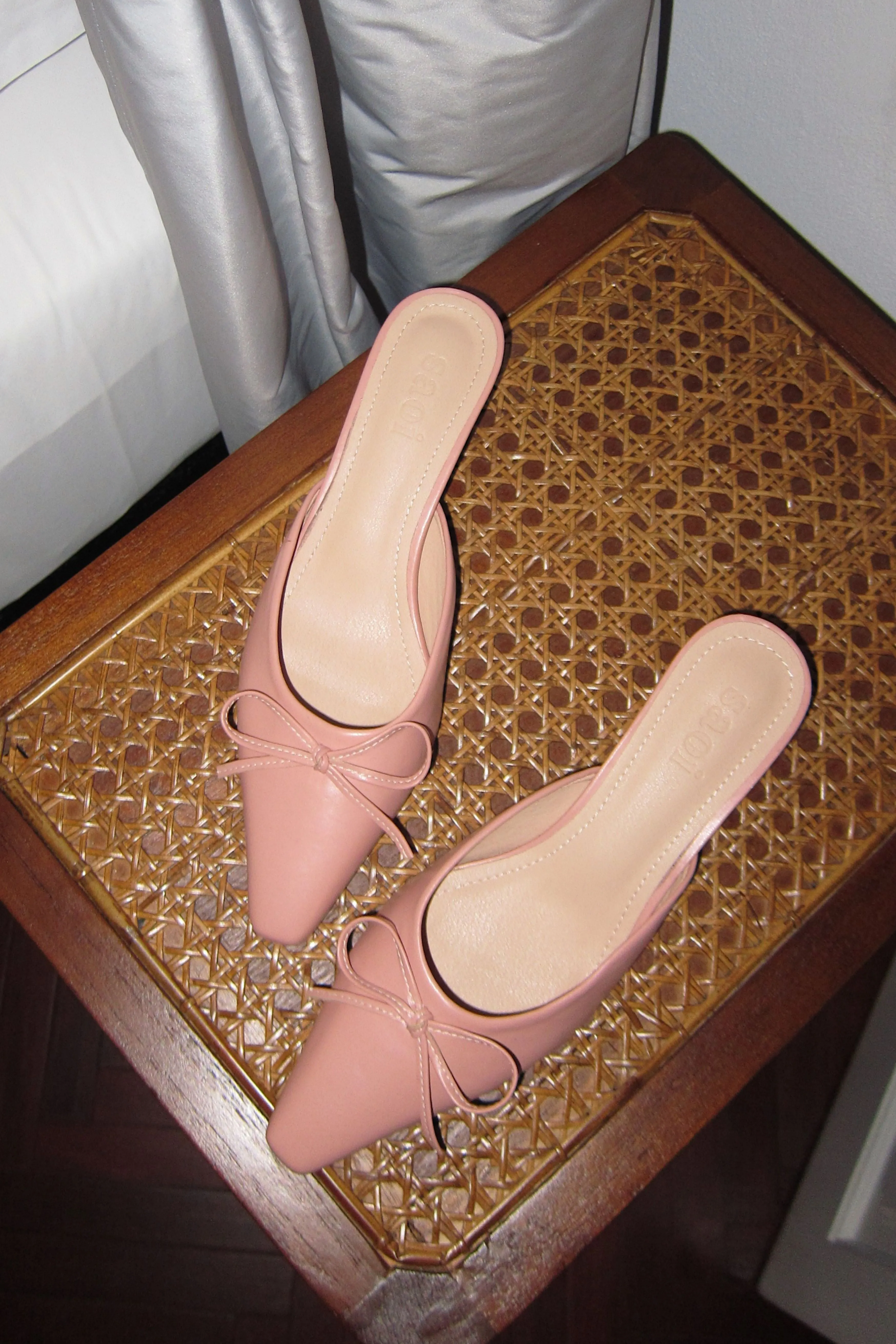 Lola Kitten Heels in Blush Pink