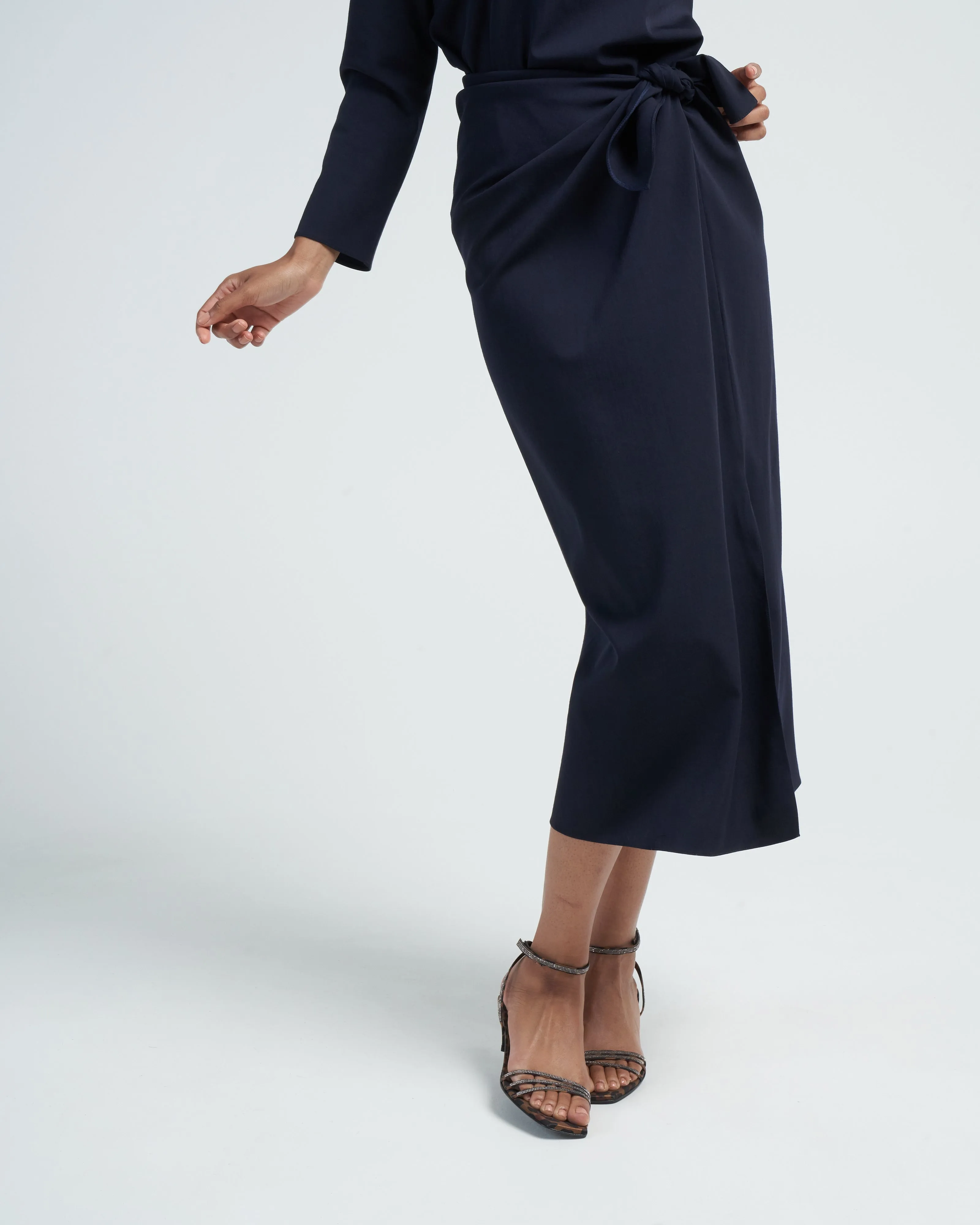 long sarong - navy