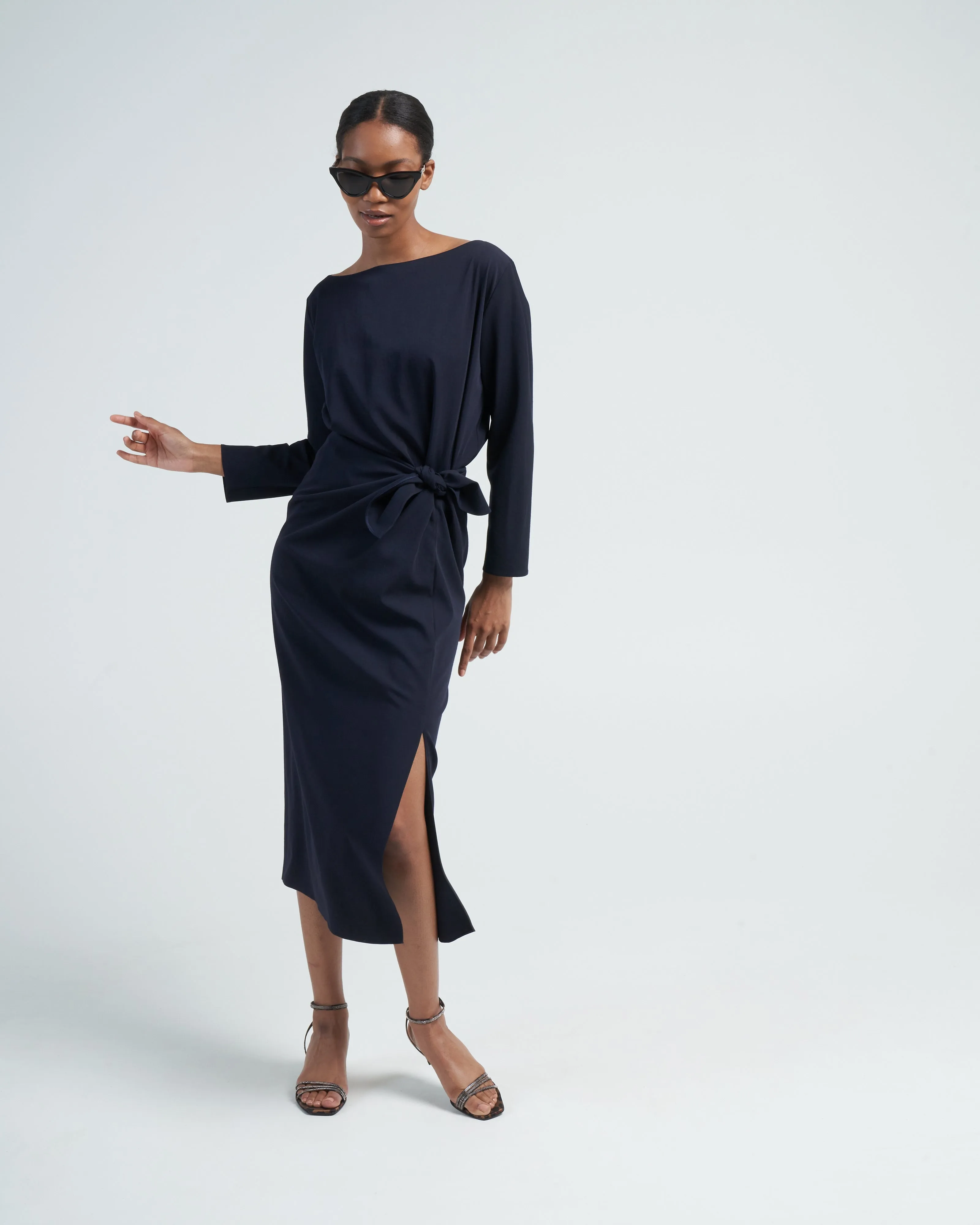 long sarong - navy