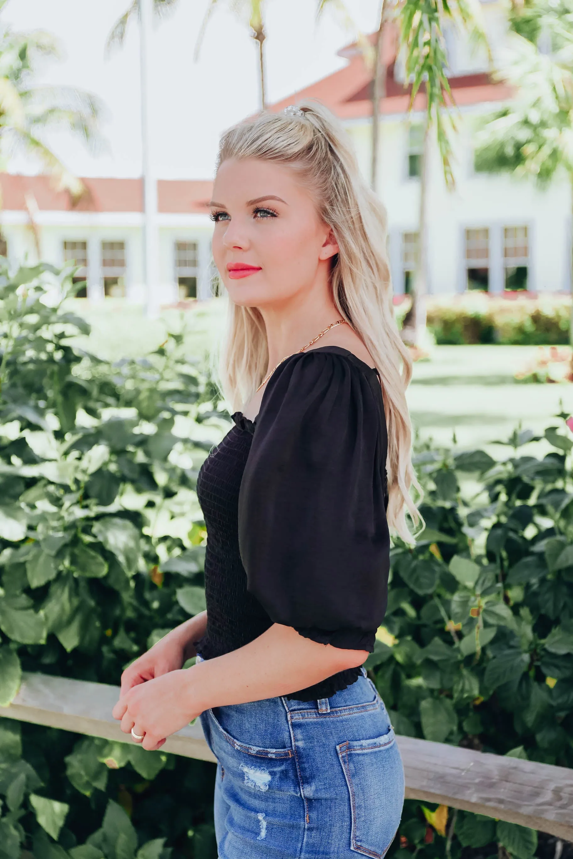 Lookin' Good Satin Blouse - Black