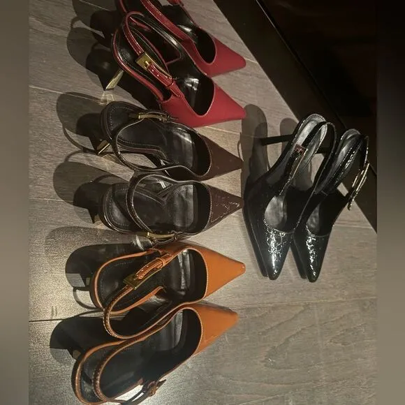 Luxury slingback shoe. Pristine condition