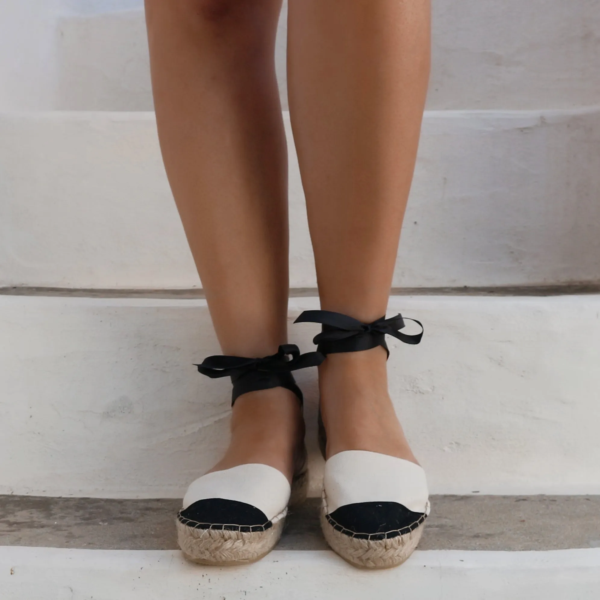 Ma Belle Flatform Espadrilles - Ecru