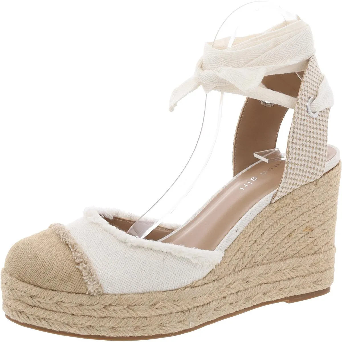 Madden Girl Womens Padded Insole Canvas Espadrille Heels