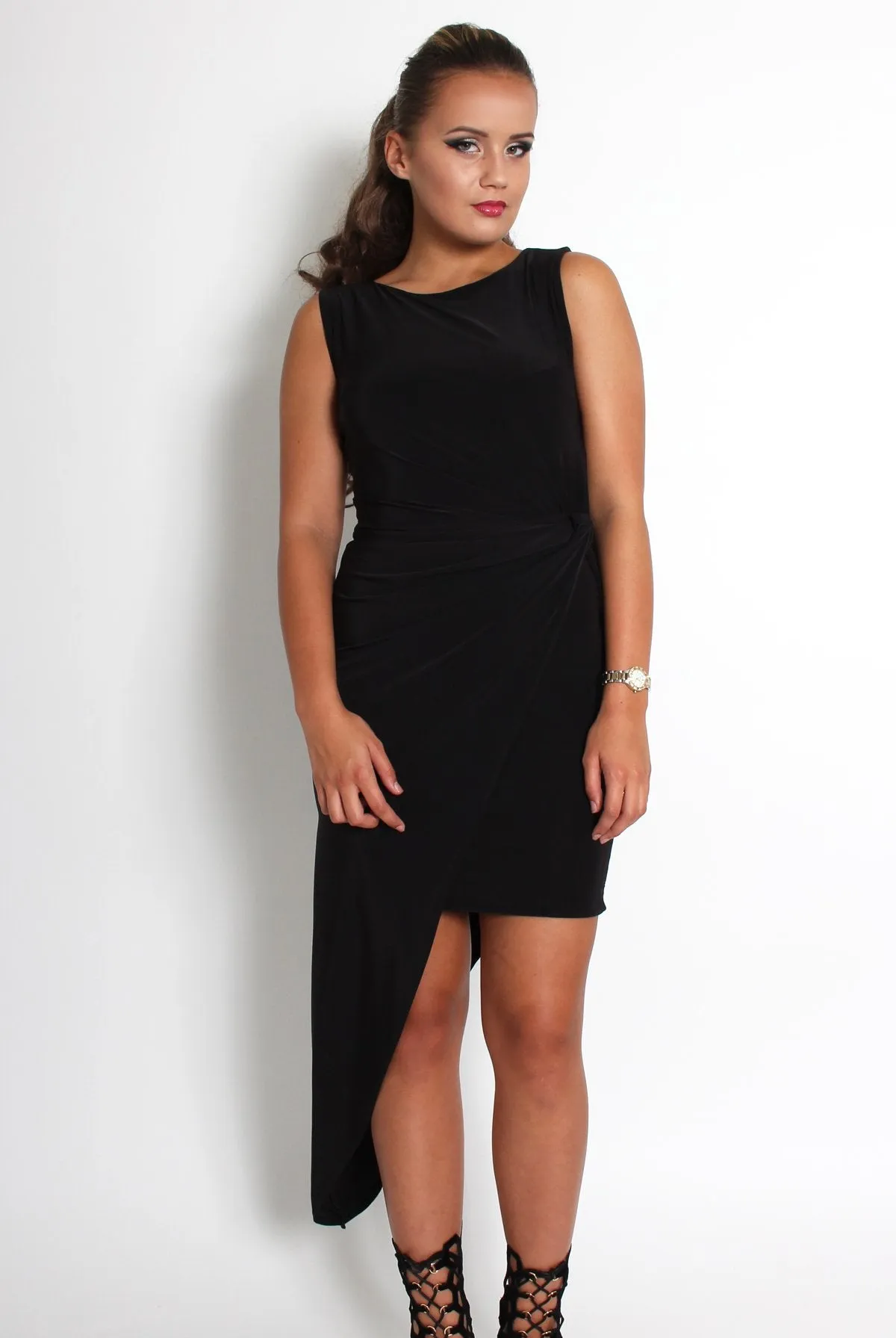 Marla Black Asymmetric Dress