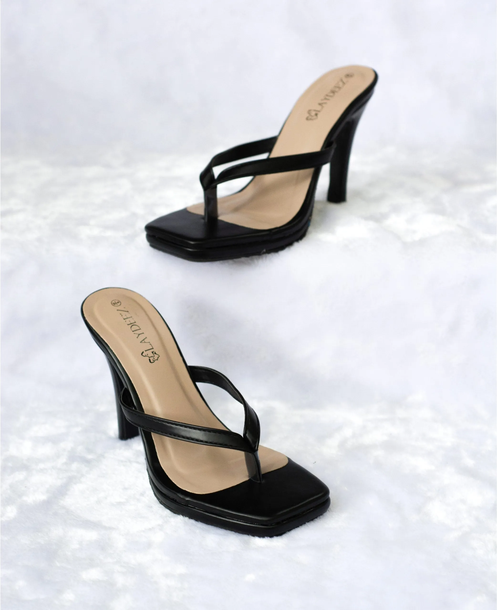 Maya Square Toe Thong Pointed Heels