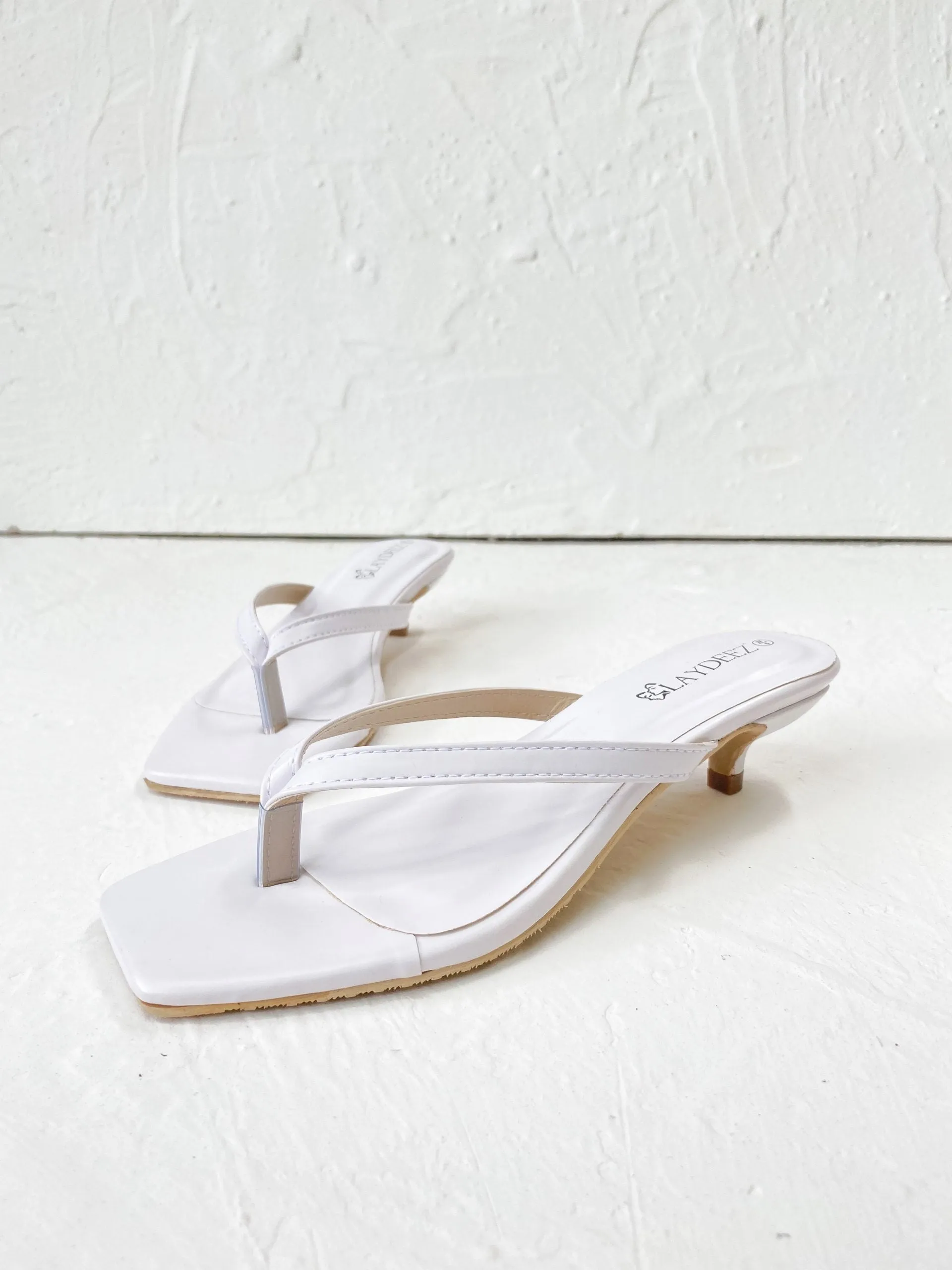 Maya Square Toe Thong Pointed Heels