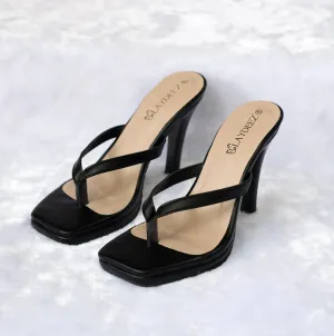 Maya Square Toe Thong Pointed Heels