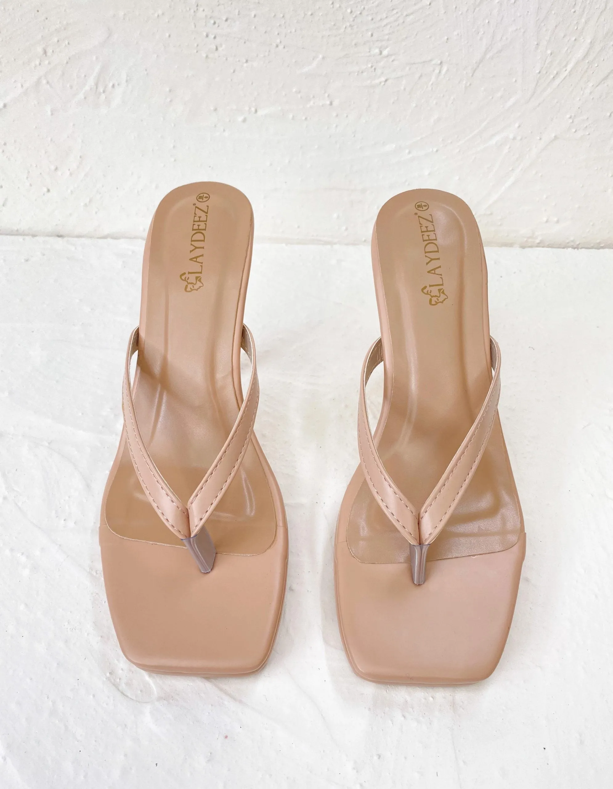 Maya Square Toe Thong Pointed Heels