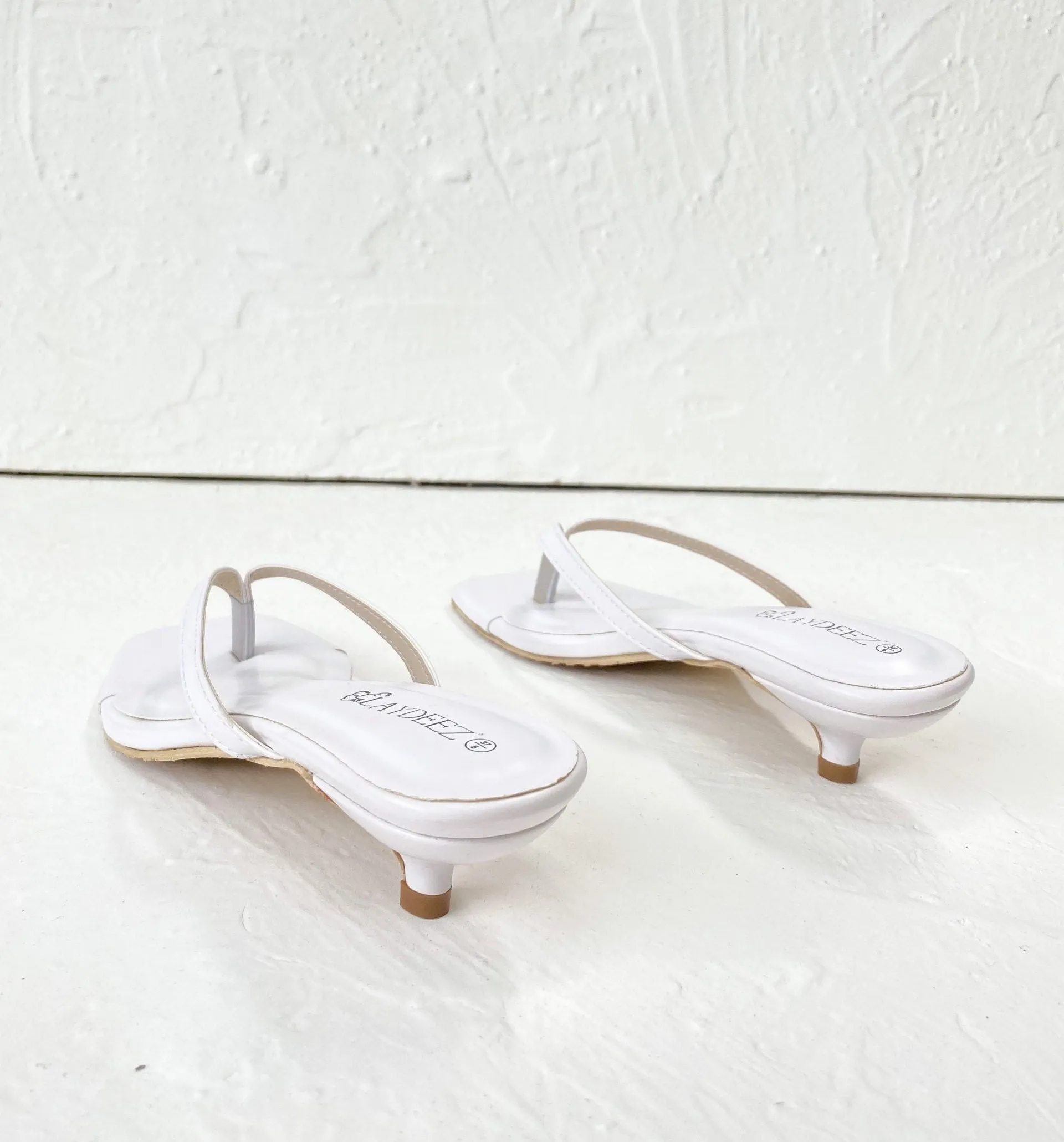 Maya Square Toe Thong Pointed Heels