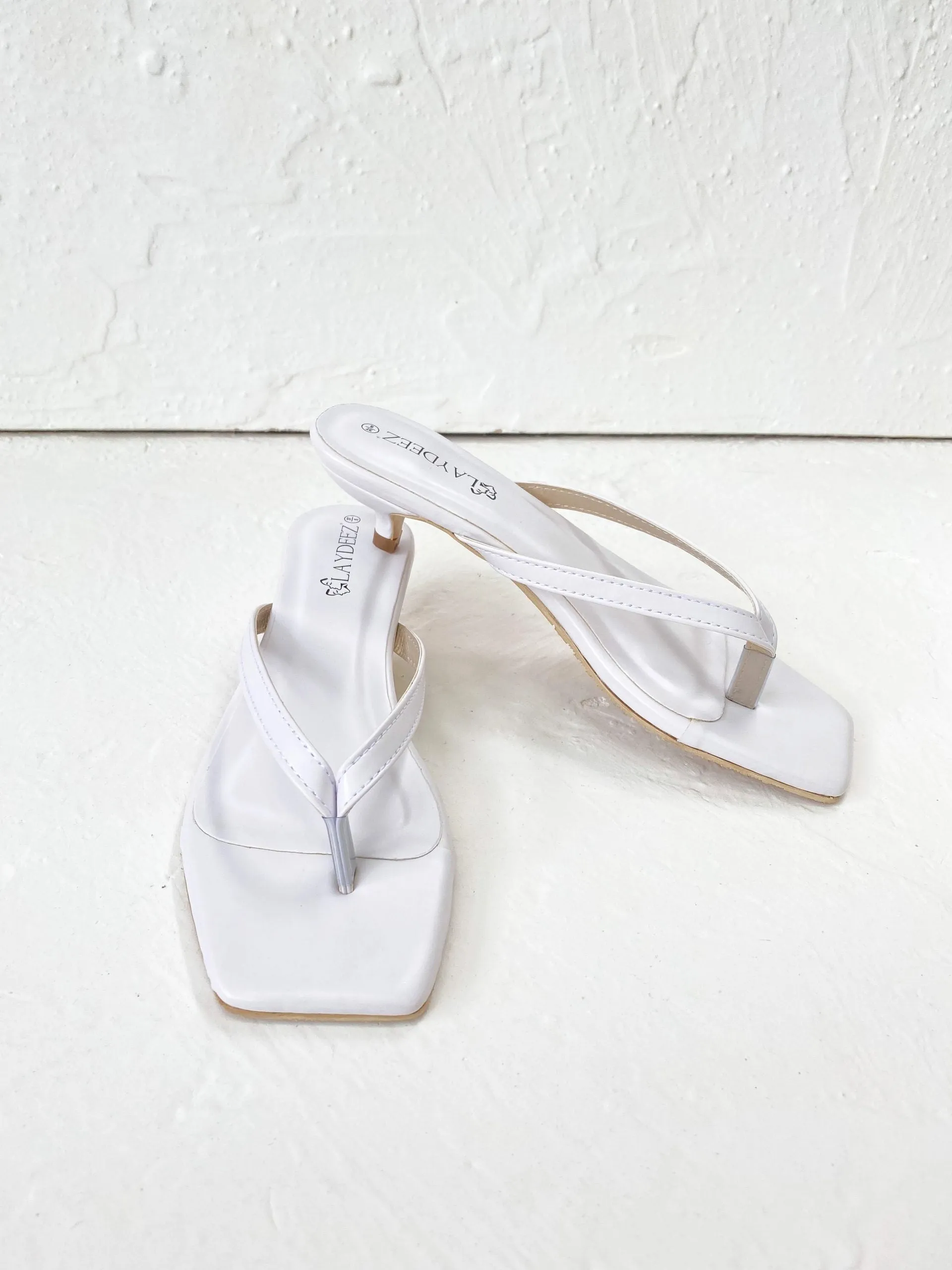 Maya Square Toe Thong Pointed Heels