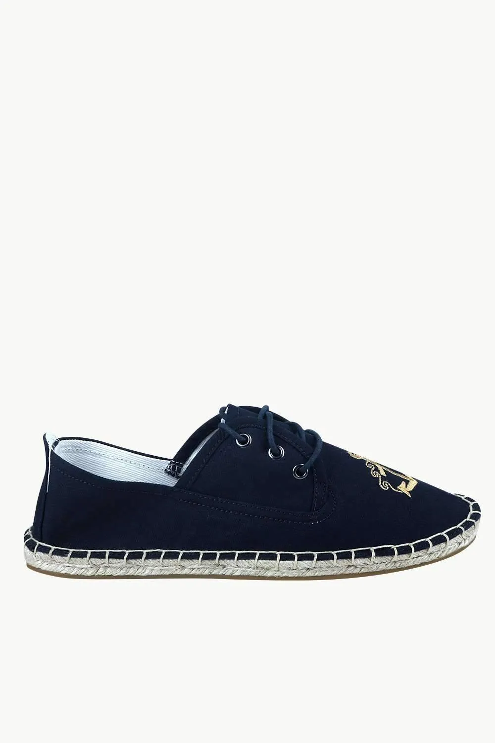 Men's Anchor Patch Lace-Up Espadrilles