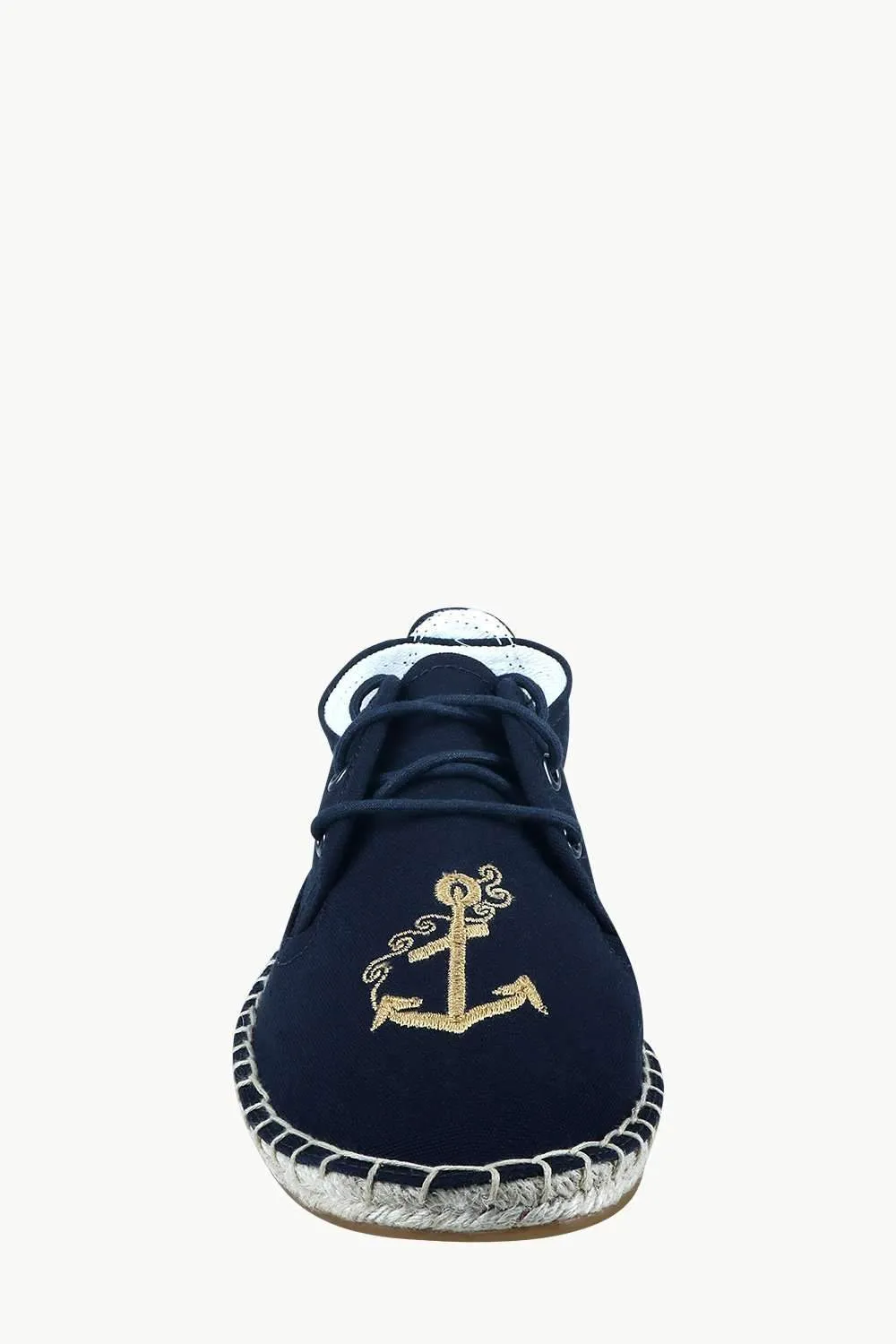 Men's Anchor Patch Lace-Up Espadrilles