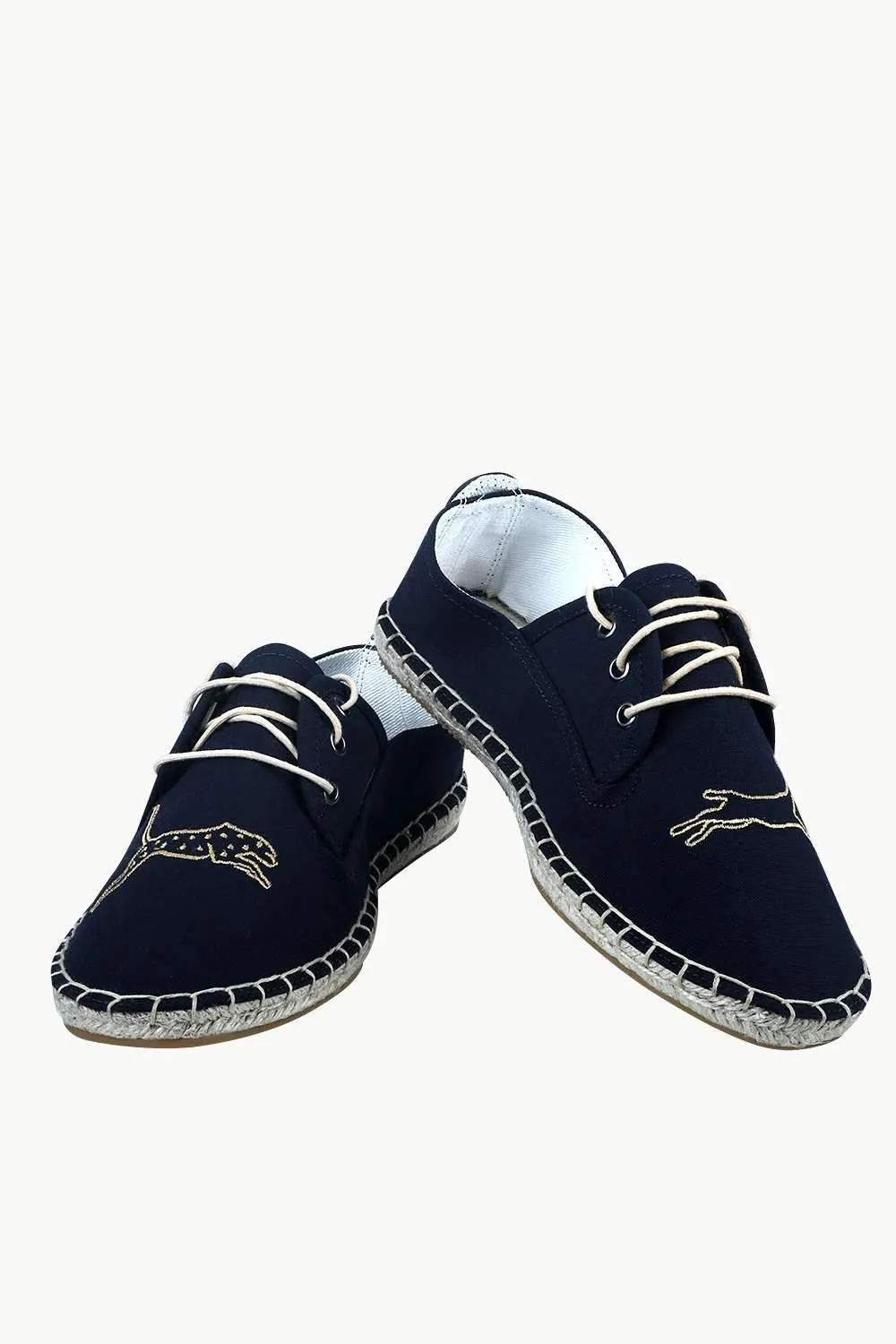 Men's Animal Patch Lace-Up Espadrilles