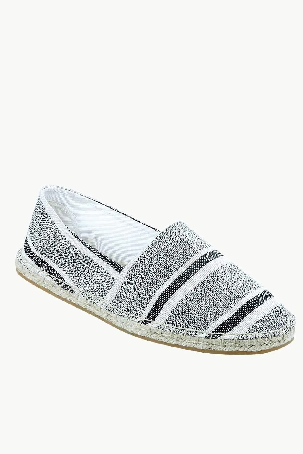 Men's Black and White Jacquard Espadrilles