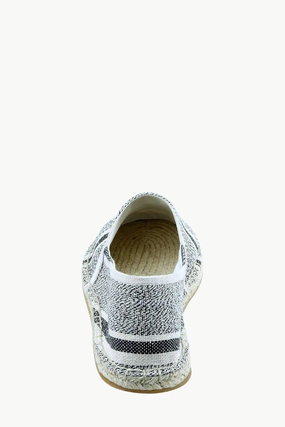 Men's Black and White Jacquard Espadrilles