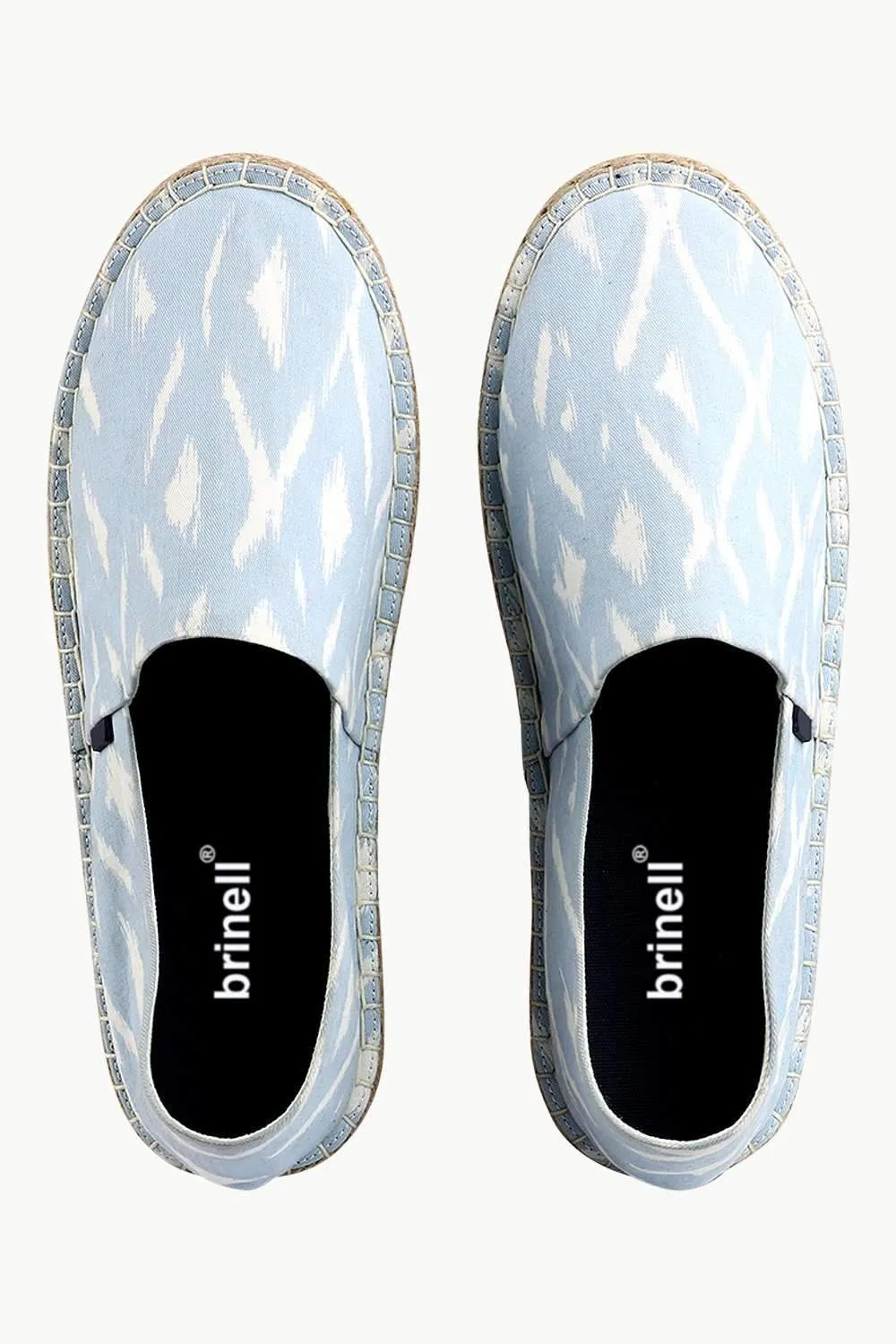 Men's Ikat Print Blue Espadrilles