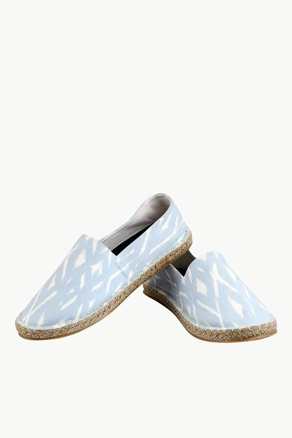 Men's Ikat Print Blue Espadrilles
