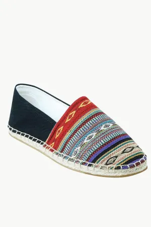 Men's Multi Color Jacquard Embroidered Espadrilles