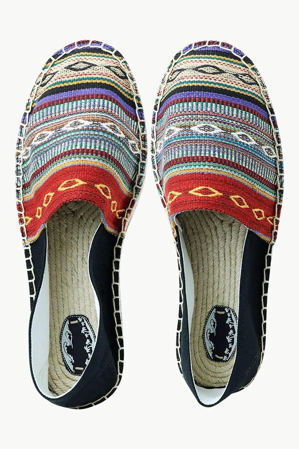 Men's Multi Color Jacquard Embroidered Espadrilles