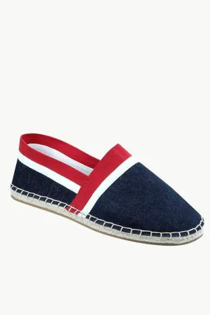 Men's Navy Cut N' Sew Denim Espadrilles