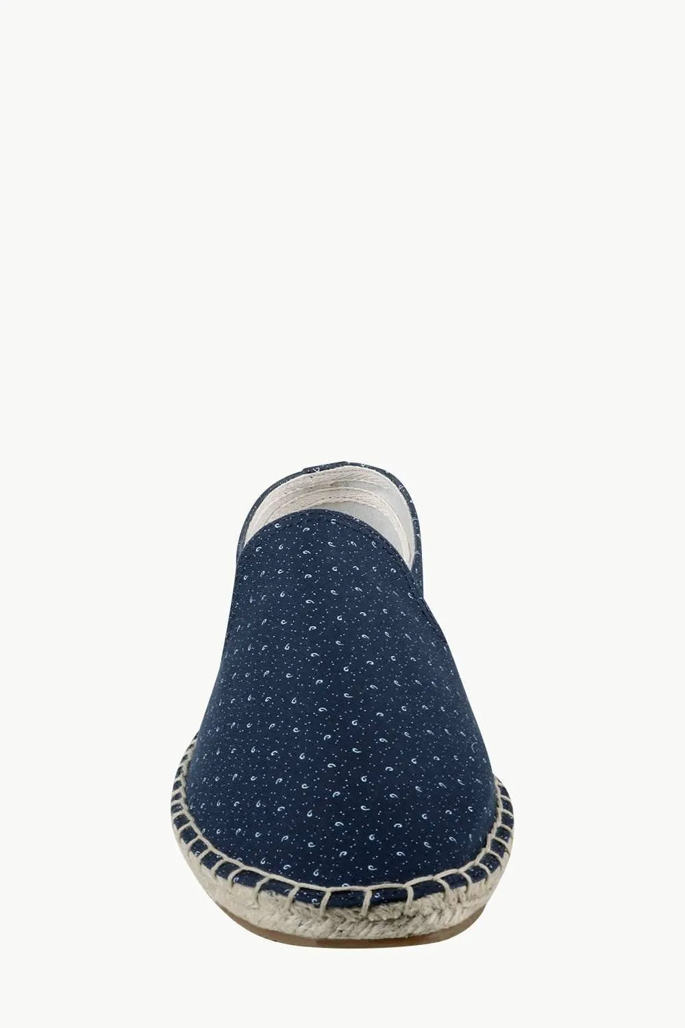 Men's Navy Printed Jute Espadrilles