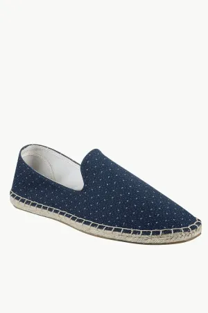 Men's Navy Printed Jute Espadrilles