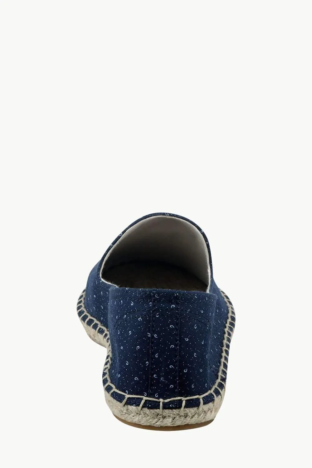 Men's Navy Printed Jute Espadrilles
