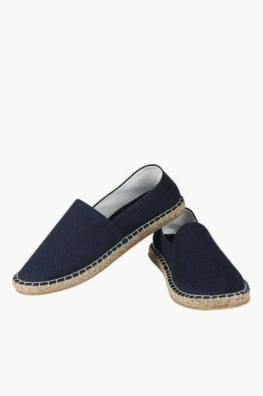 Men's Printed Navy Canvas Espadrilles