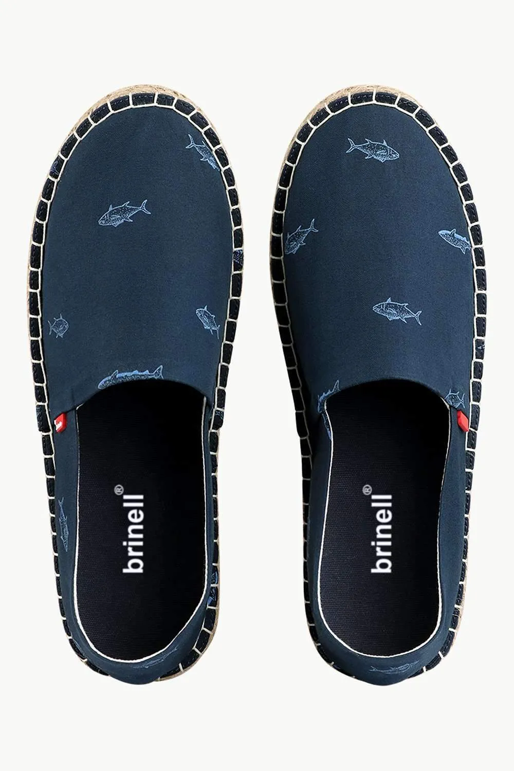 Men's Shark Print Navy Espadrilles
